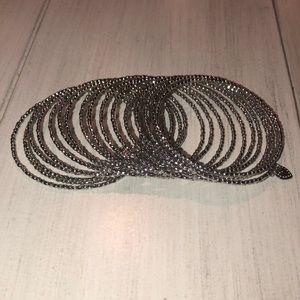 Stella & Dot Silver Coil Wrap Bracelet